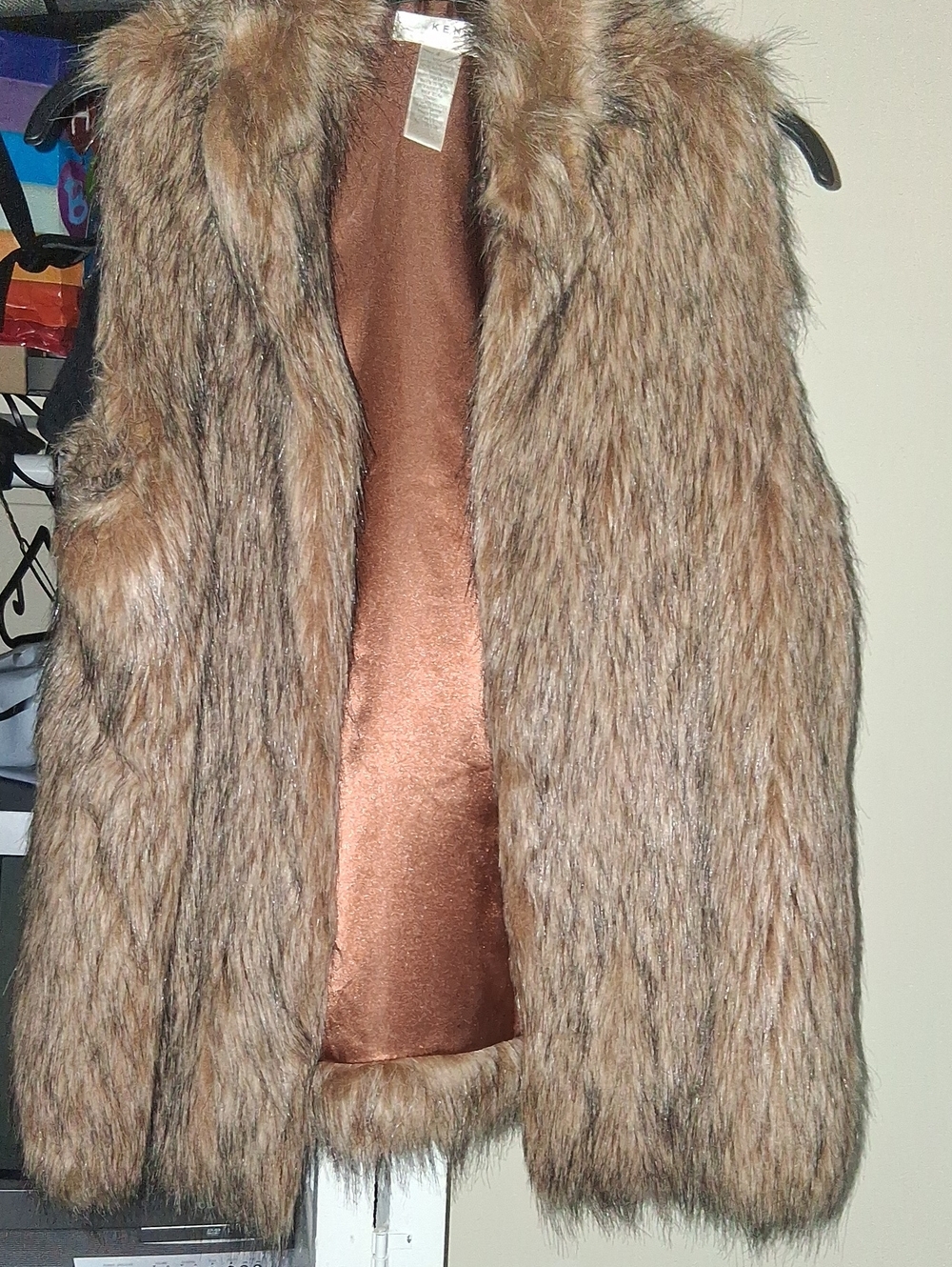 Kenar Faux Fur Tan Vest